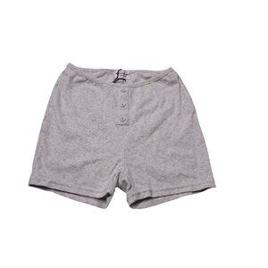 My Outfit Online Micro Ribbed Shorts Grey